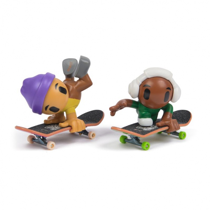 Tech Deck SK8 Crew fingerboard с фигурка двоен пакет лилава шапка и бели слушалки