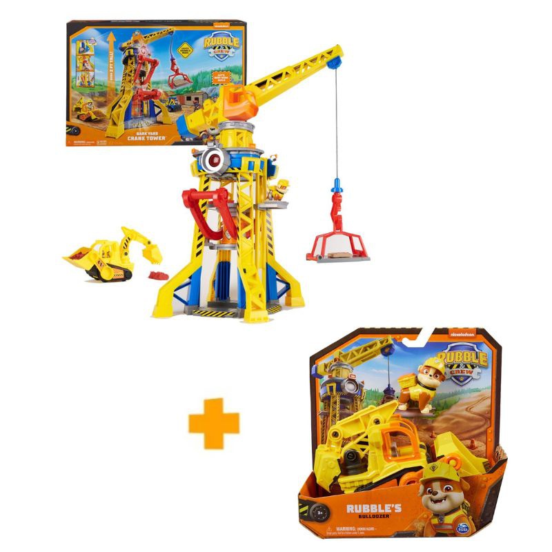 Пакет: Бандата на Рабъл интерактивен кран със звуци 60 см + основно превозно средство Ръбъл