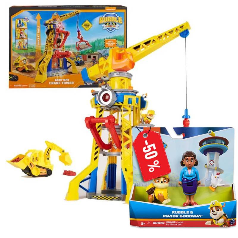 Пакет: Бандата на Рабъл интерактивен кран 60 см + Гудуей и Ръбъл на половин цена