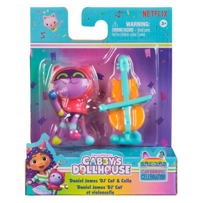 Gabby's Dollhouse фигурка DJ Catnip с аксесоар