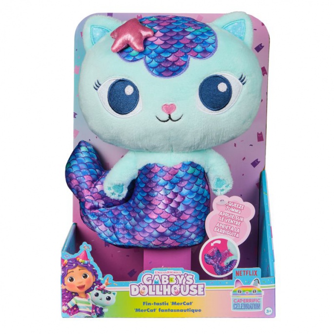 Gabby's Dollhouse плюшена играчка Mercat с функции
