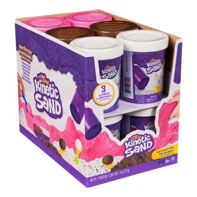 Kinetic Sand кафява сладоледена тръбичка