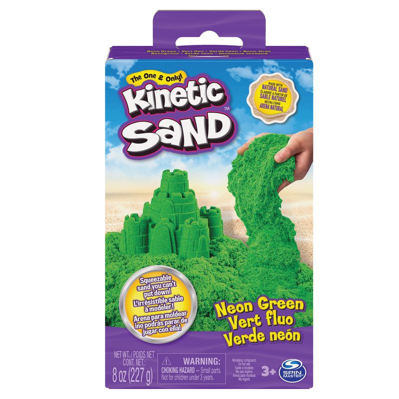 Kinetic Sand неоновозелен пясък