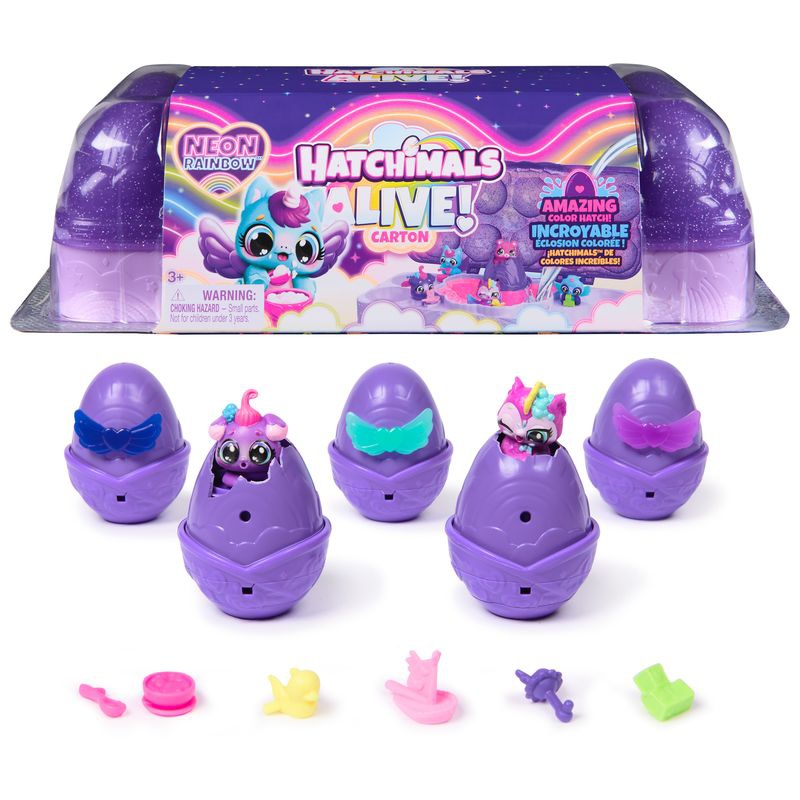 Hatchimals Неонова дъга картон животни