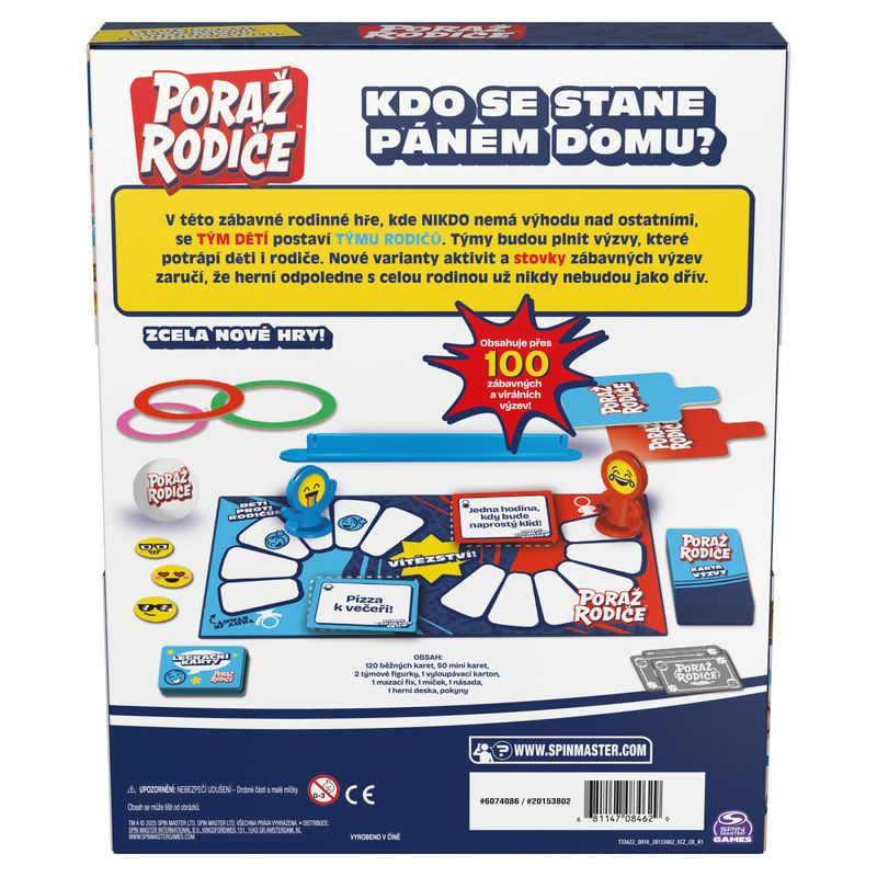 Spin Master Games семейна игра Победи родителите 2025 - чешка версия