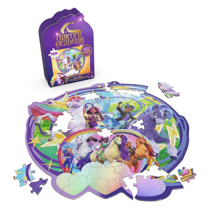 Пъзел Unicorn Academy Замък и еднорози, 100 части