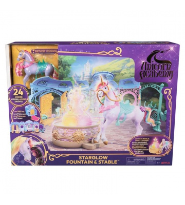 Голяма разгъваема конюшня със звуци и еднорог Wildstar от Unicorn Academy