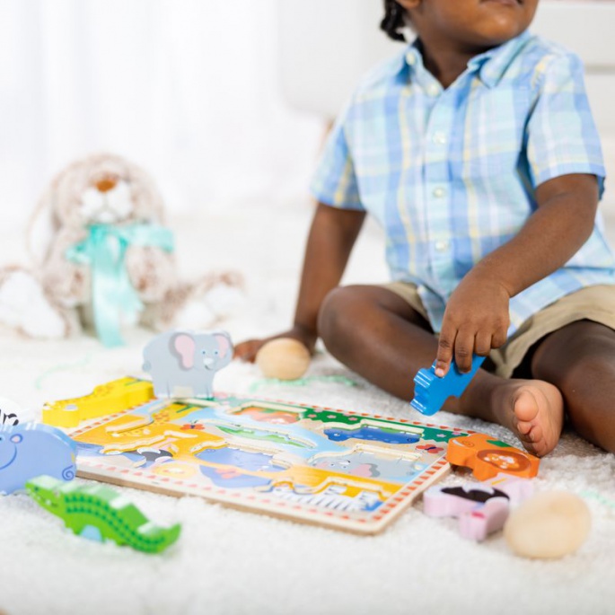 Melissa & Doug dřevěné puzzle zvířátka v zoo
