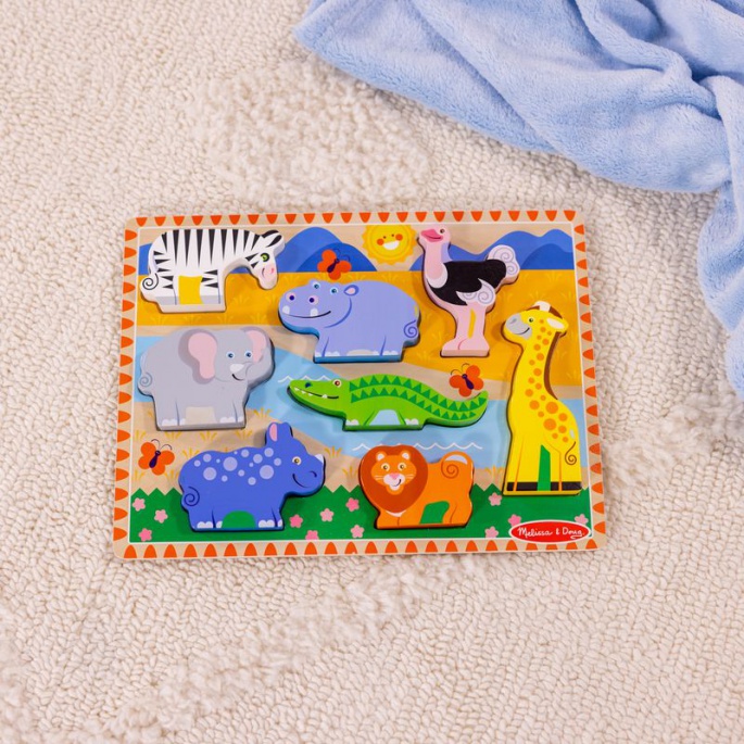 Melissa & Doug dřevěné puzzle zvířátka v zoo