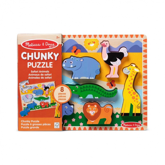 Melissa & Doug dřevěné puzzle zvířátka v zoo