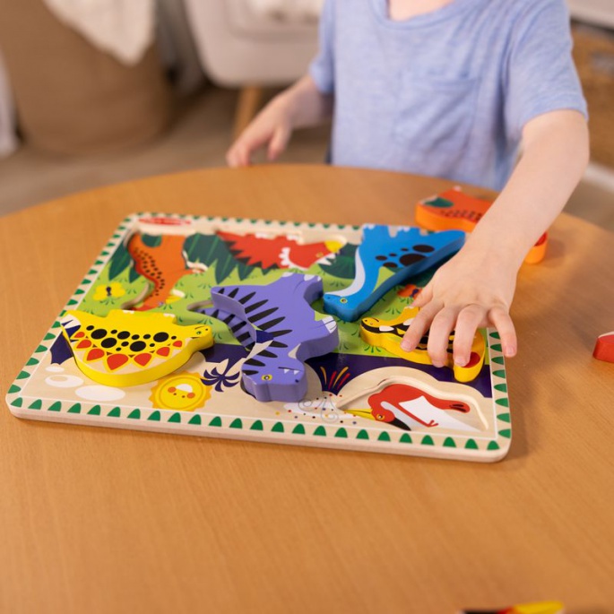 Melissa & Doug dřevěné puzzle dinosauři