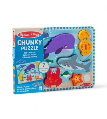 Melissa & Doug дървени пъзели с морски животни