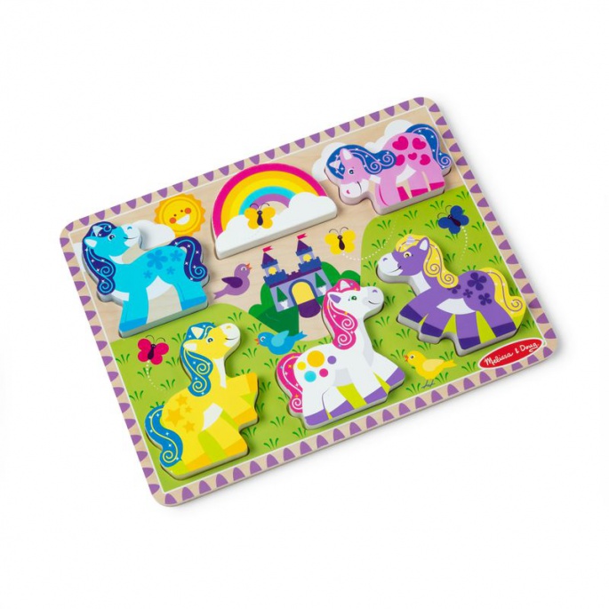 Melissa & Doug dřevěné puzzle jednorožci