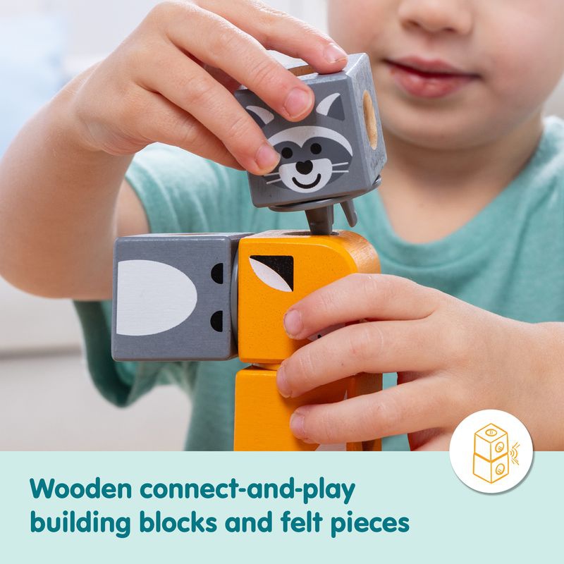 Строителни блокчета Melissa & Doug Blockables дивата природа