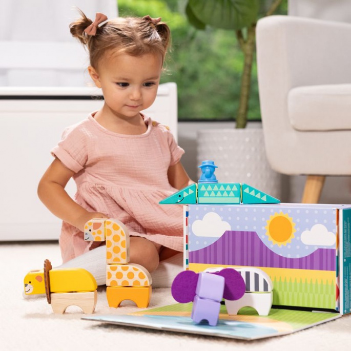 Melissa & Doug Blockables stavebnice safari hrací sada