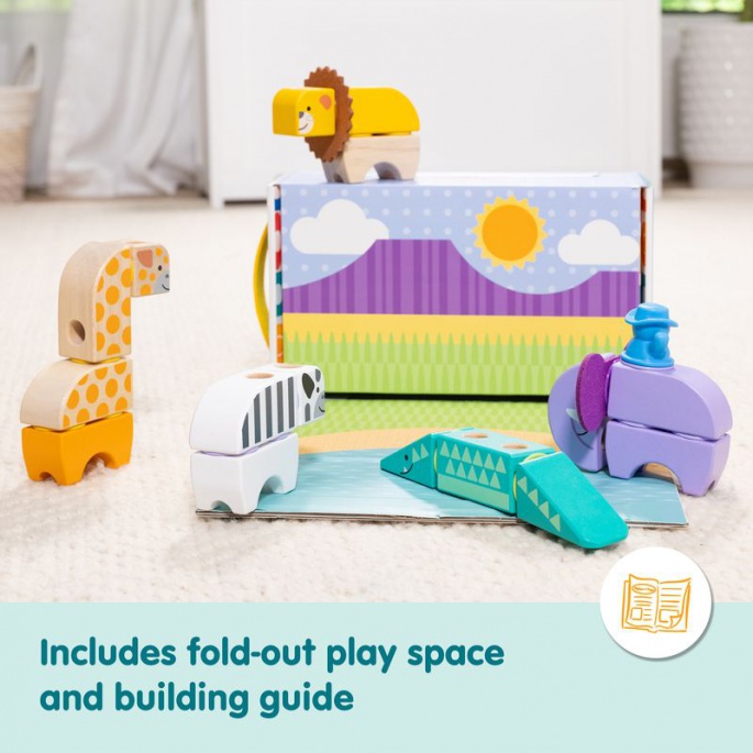 Melissa & Doug Blockables stavebnice safari hrací sada