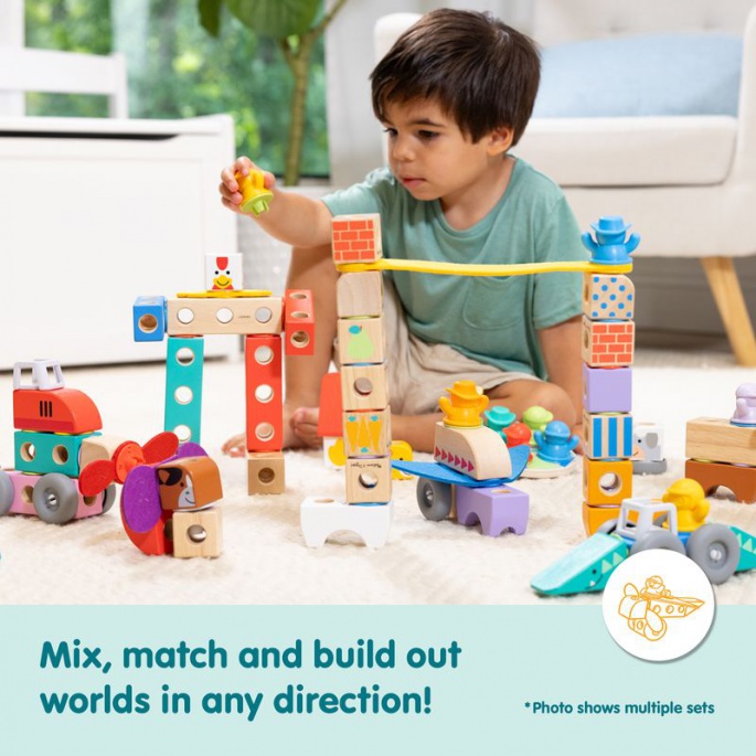 Melissa & Doug Blockables stavebnice safari hrací sada