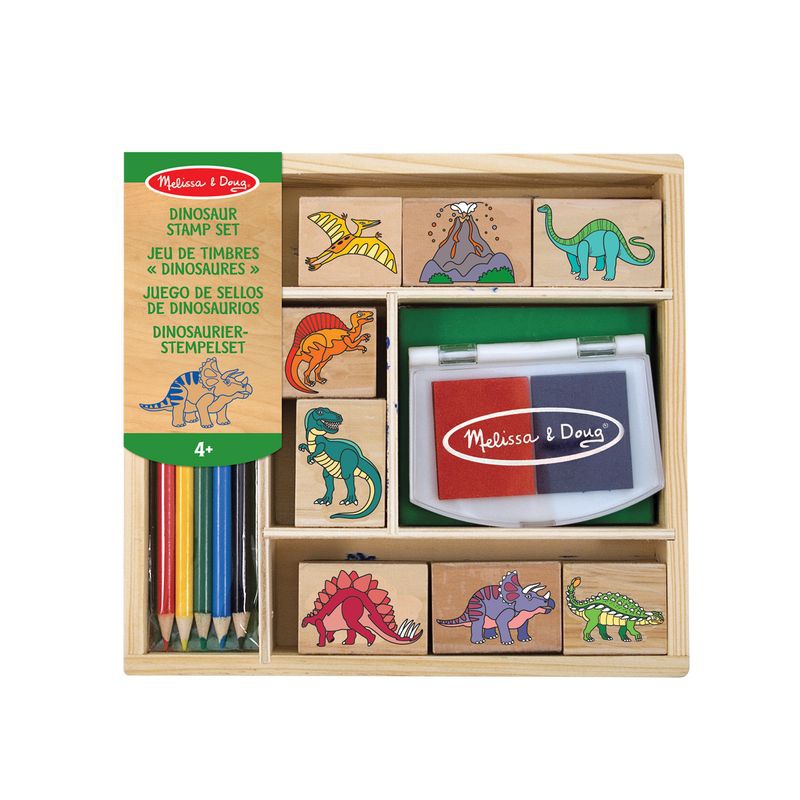 Дървени печати с миещи се бои Динозаври от Melissa & Doug