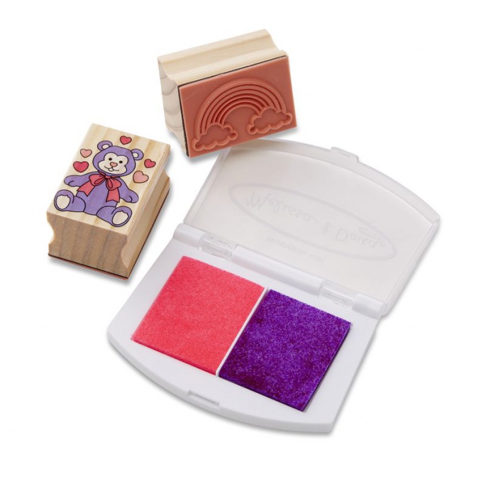 Melissa & Doug dřevěná razítka s omyvatelnými barvami veselí přátelé