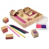 Melissa & Doug дървени печати с миещи се бои весели приятели