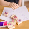 Melissa & Doug дървени печати с миещи се бои весели приятели