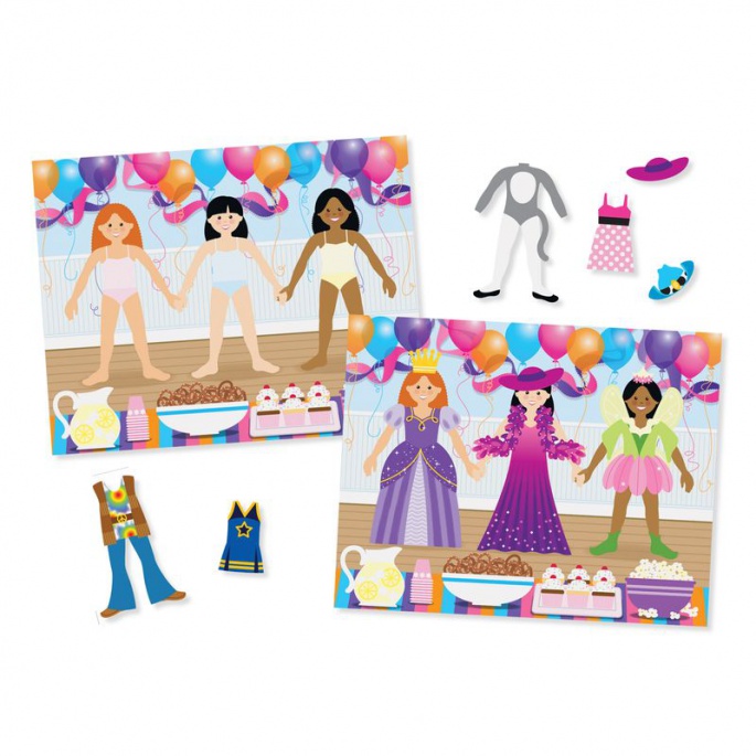 Melissa & Doug samolepky opakovaně použitelné s podložkou - oblékání