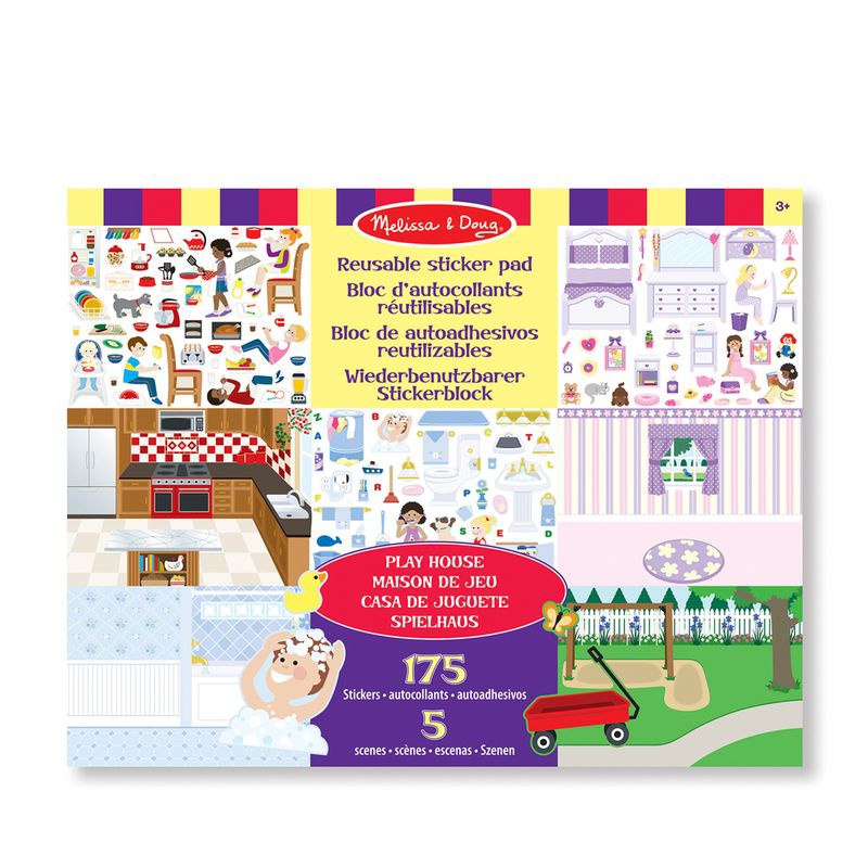Melissa & Doug многократни стикери с подложка - къща