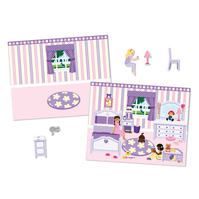 Melissa & Doug samolepky opakovaně použitelné s podložkou - dům