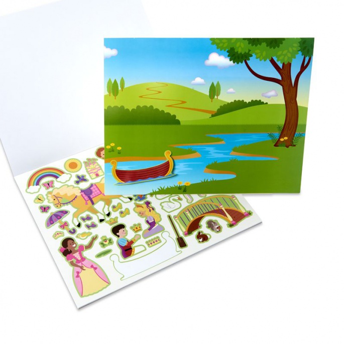 Melissa & Doug samolepky opakovaně použitelné s podložkou - zámek