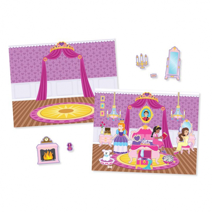 Melissa & Doug samolepky opakovaně použitelné s podložkou - zámek