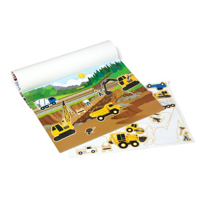 Melissa & Doug samolepky opakovaně použitelné s podložkou - dopravní prostředky