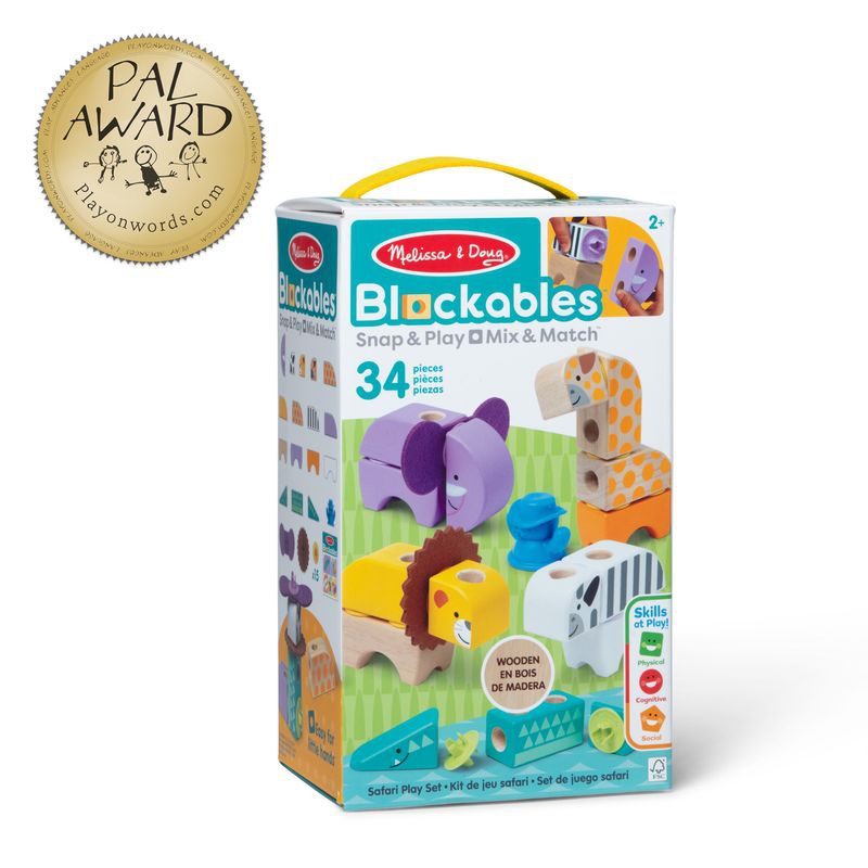 АКЦИЯ: Строителни блокове сафари Melissa & Doug Blockables + вълшебни водни приказки БЕЗПЛАТНО