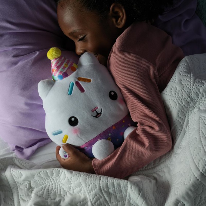 Изгоден комплект: Gabby’s Dollhouse Кекий плюшена играчка със звуци + плюшени играчки DJ Catnip и Mercat