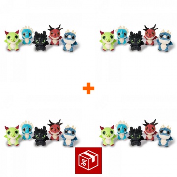 АКЦИЯ 3+1 безплатно: Как да си дресираш дракон - 4 плюшени дракони в буре на цената на 3