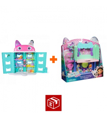Изгоден комплект: Gabby’s Dollhouse във филма: голямата къща от филма + баня за голямата къща