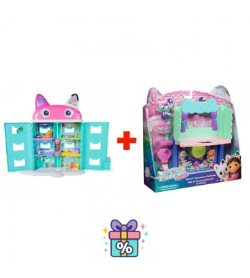 Изгоден комплект: Gabby’s Dollhouse във филма: голямата къща от филма + баня за голямата къща