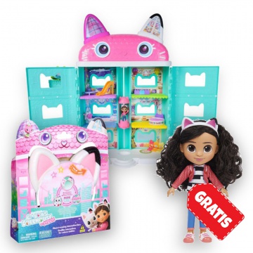 ПРОМОЦИЯ: Gabby’s Dollhouse голяма къща от филма + ушички с ефекти + кукла за разресване БЕЗПЛАТНО