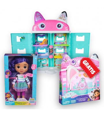 ПРЕДЛОЖЕНИЕ: Gabby’s Dollhouse голяма къща от филма + интерактивна кукла + ушички БЕЗПЛАТНО