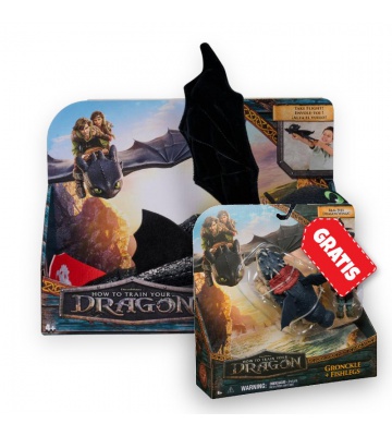 Изгоден комплект: Как да си дресираш дракон плюшена играчка Беззъб прегръщащ + Gronckle и Рибоног