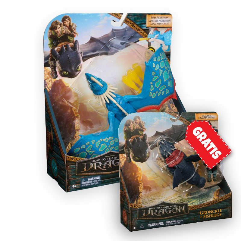 Изгоден комплект: Как да си дресираш дракон Нодър Смърт изстрелващ стрели + Gronckle и Рибоног