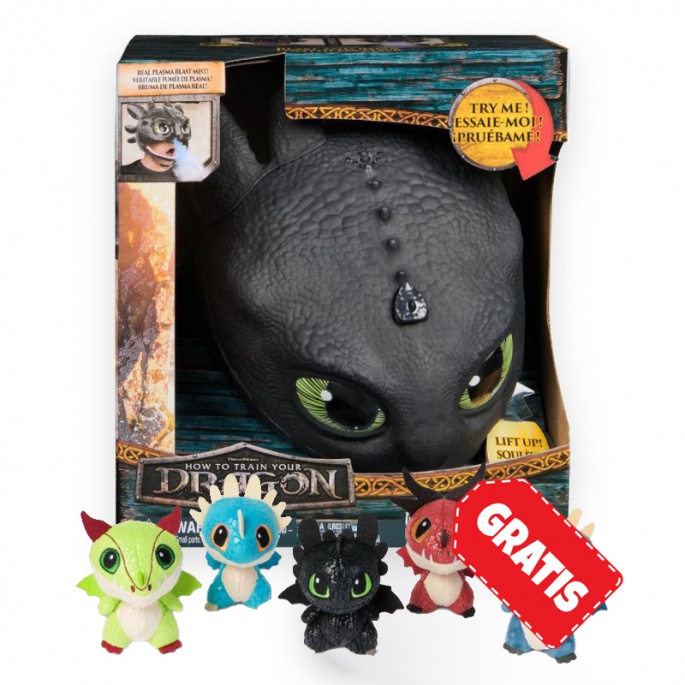 АКЦИЯ: Как да си дресираш дракон маска на Беззъб с звуци и светлини + плюшени дракони в буре БЕЗПЛАТНО