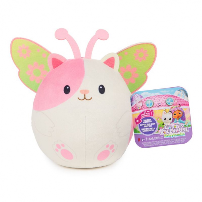 Къщата на куклите на Габи плюшен хамстер бял със звуци 14 см