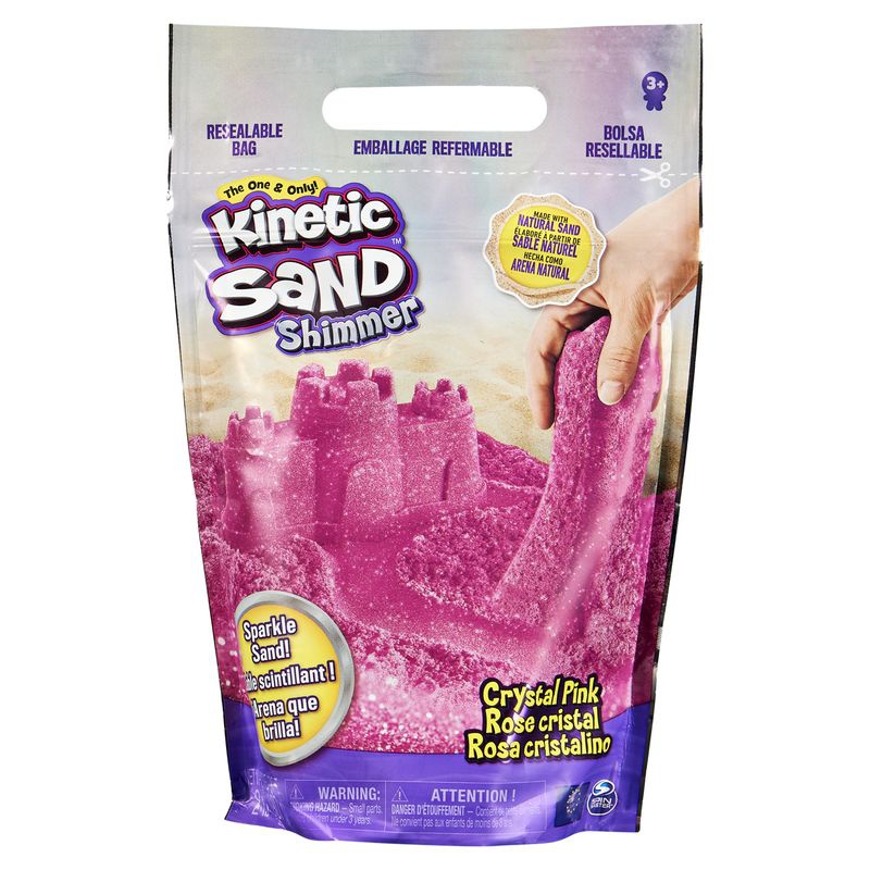 Kinetic Sand опаковка от блестящ розов пясък 0,9 кг