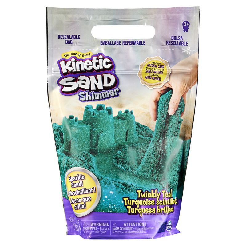Kinetic Sand пакет с блестящозелен пясък 0,9 кг