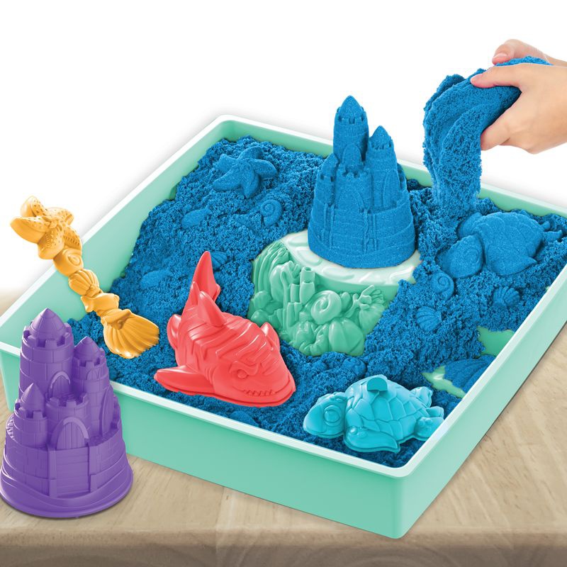 Kinetic Sand кутия с подложка синьо