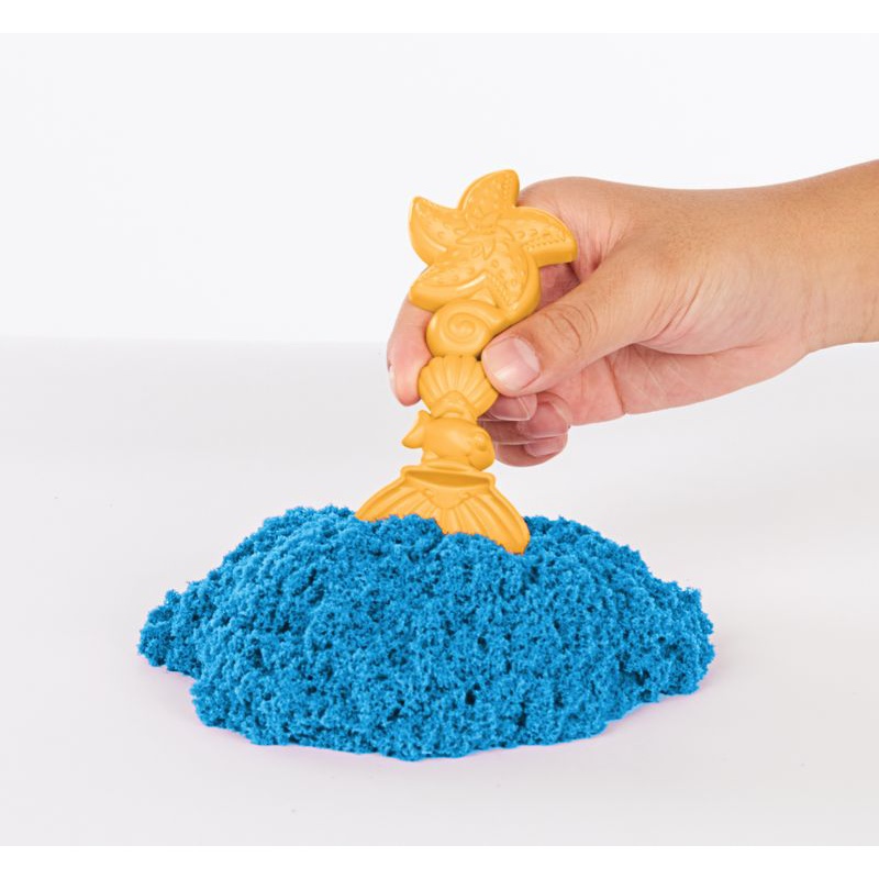 Kinetic Sand кутия с подложка синьо