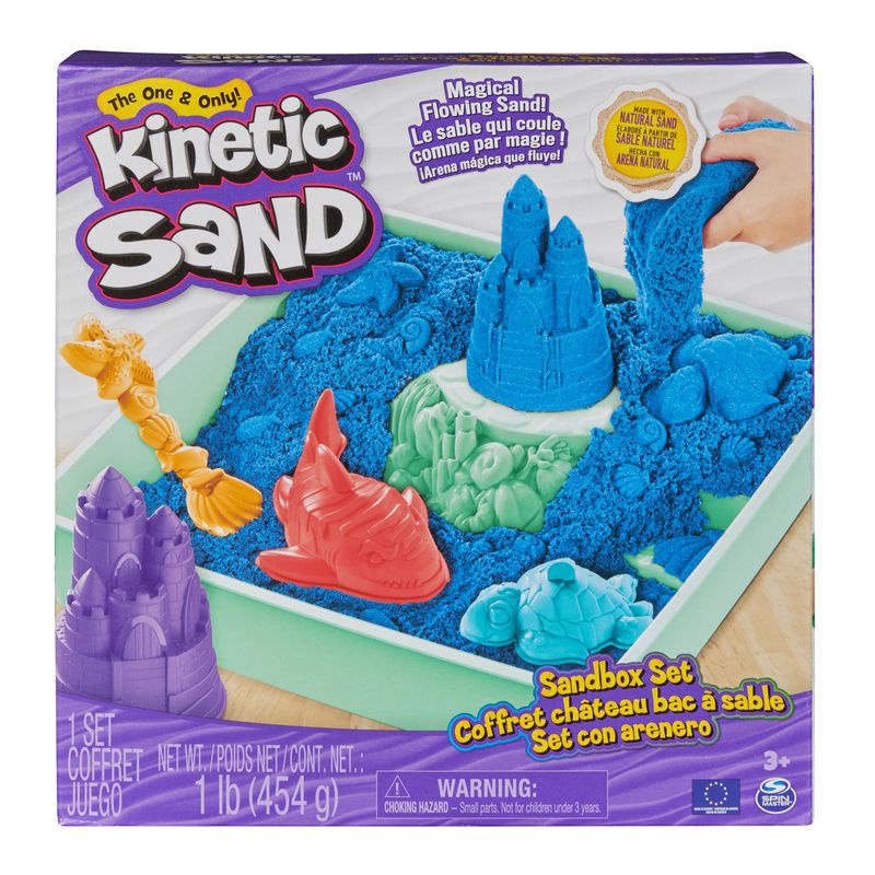 Kinetic Sand кутия с подложка синьо