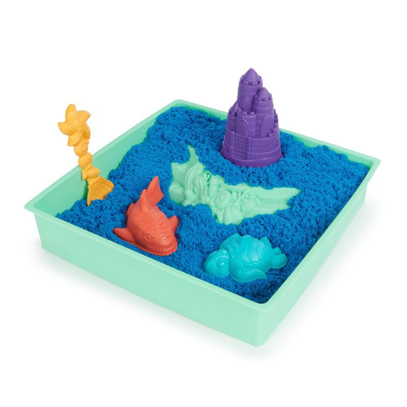 Kinetic Sand кутия с подложка синьо