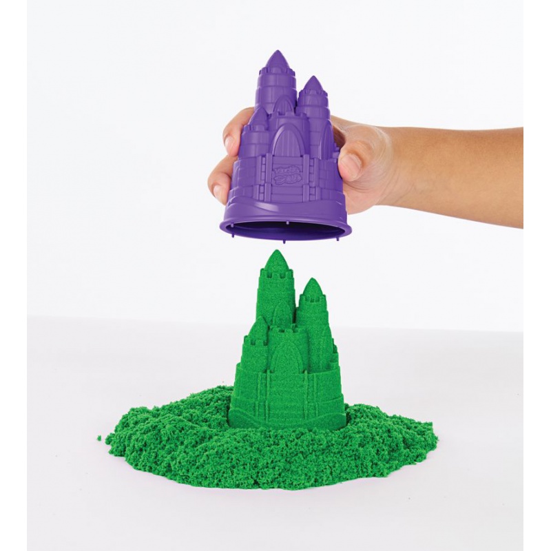 Kinetic Sand кутия с течен пясък и зелена подложка