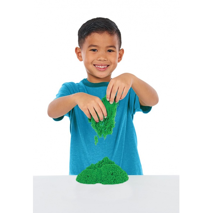 Kinetic Sand кутия с течен пясък и зелена подложка